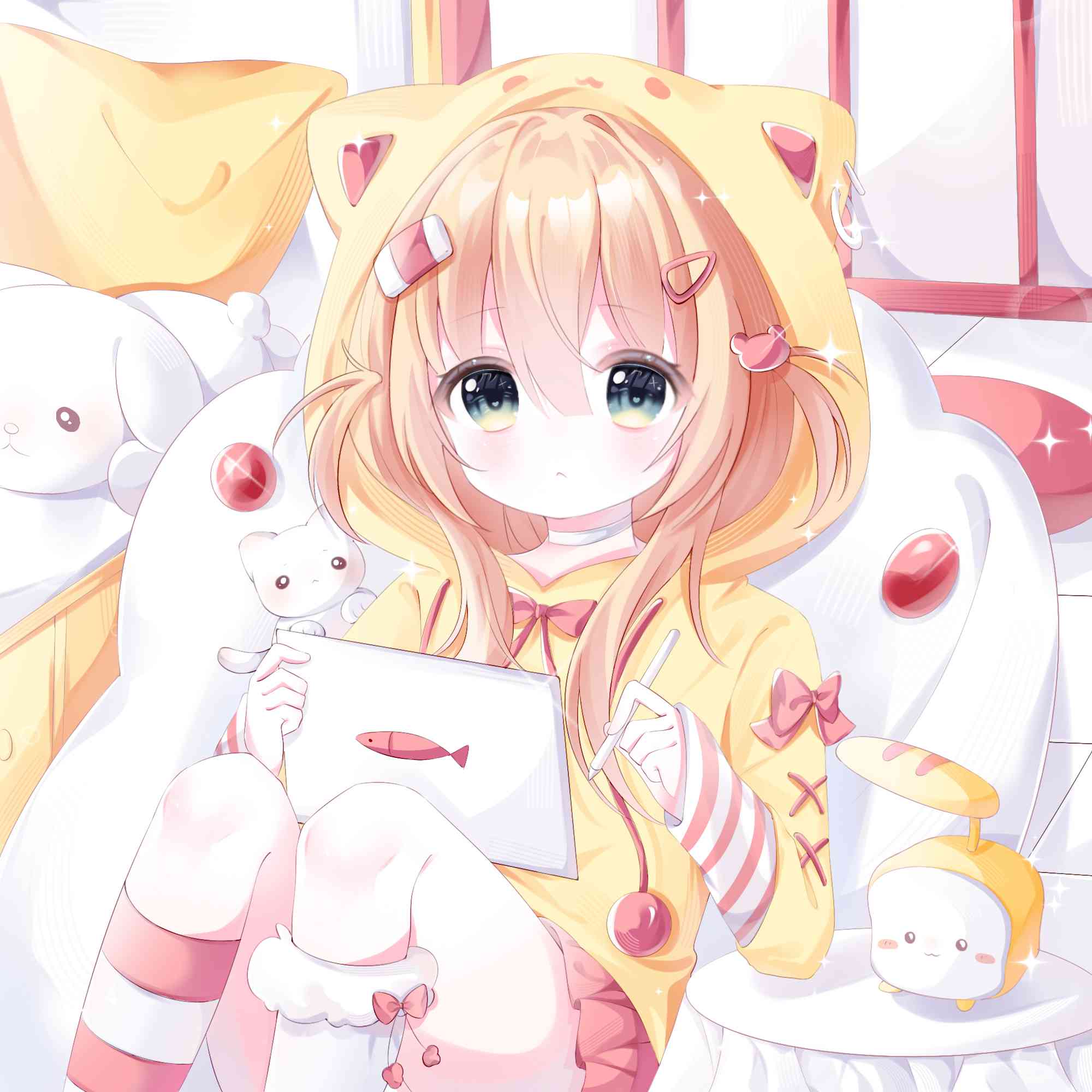 猫耳画画妹（PSD文件）