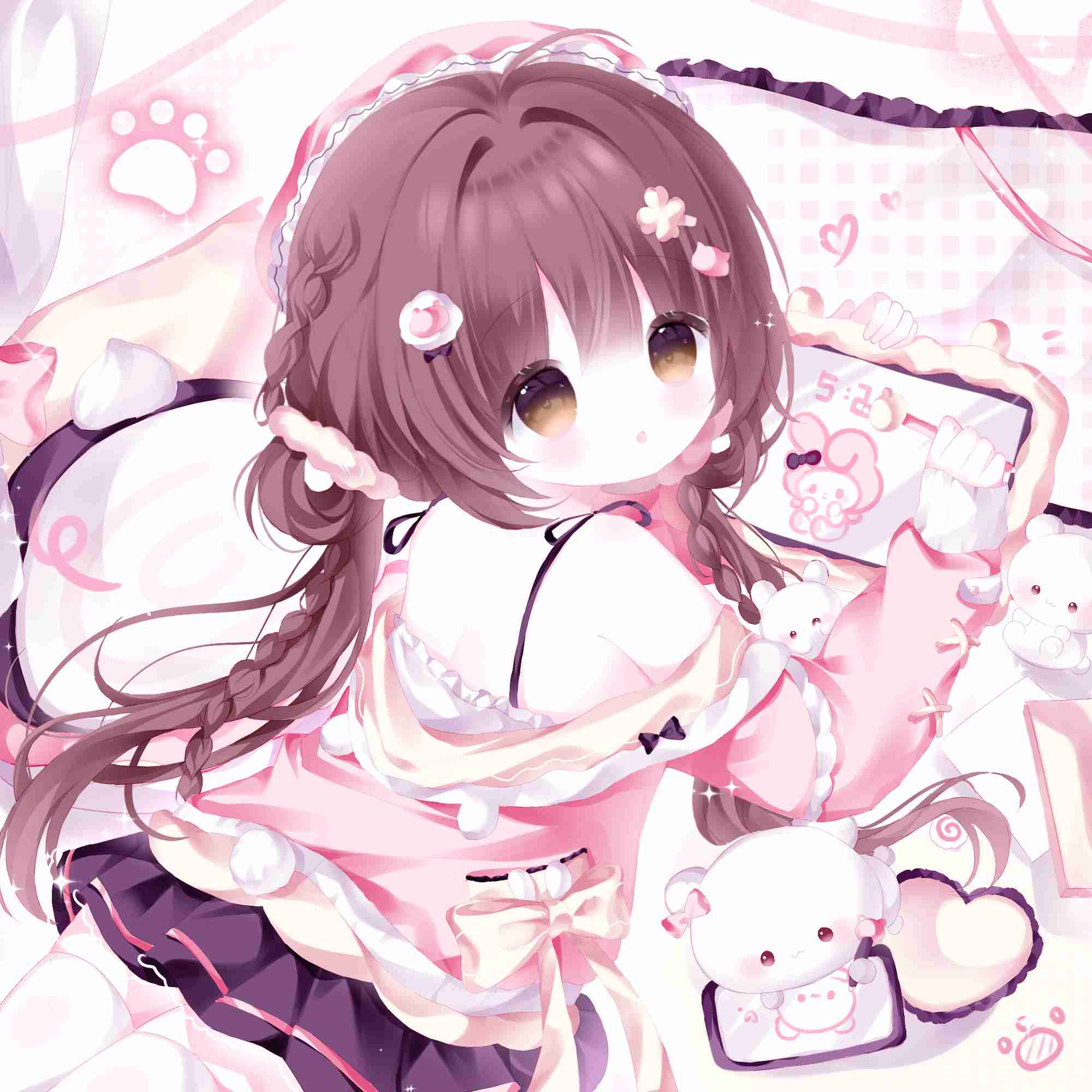 玩平板小妹（PSD文件）