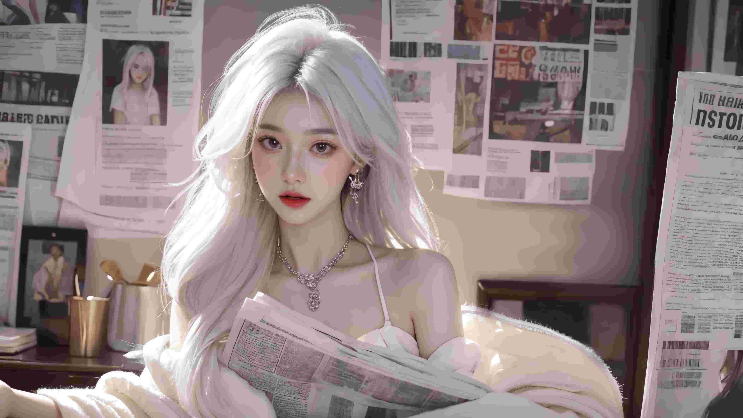 动漫壁纸-报纸墙
